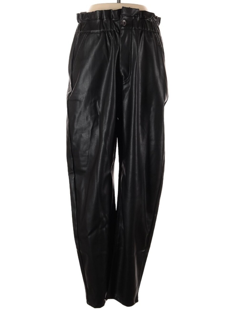 Zara Black Faux Leather Pants - Women's Size: 4 NWT